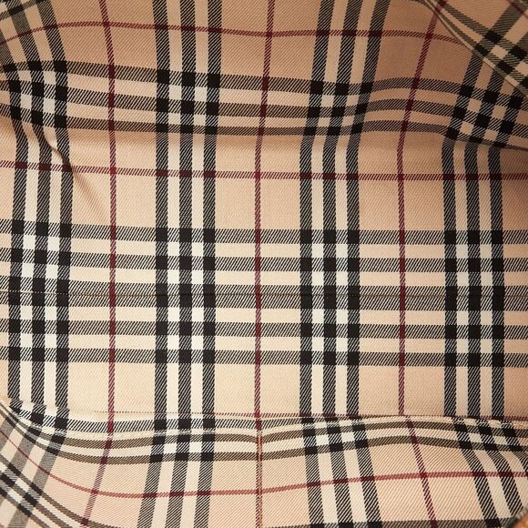 Burberry Tan Leather Nova Check Interior Shoulder Bag Tote - Picture 5 of 7